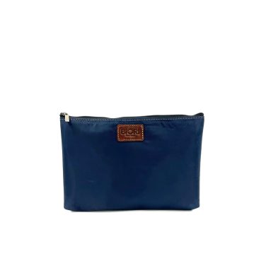 Sminkväska Biori 5137-N. Marinblå sminkväska med dragkedja i toppen, makeup bag, make up bag. necessär, necessär dam, necessär i nylon