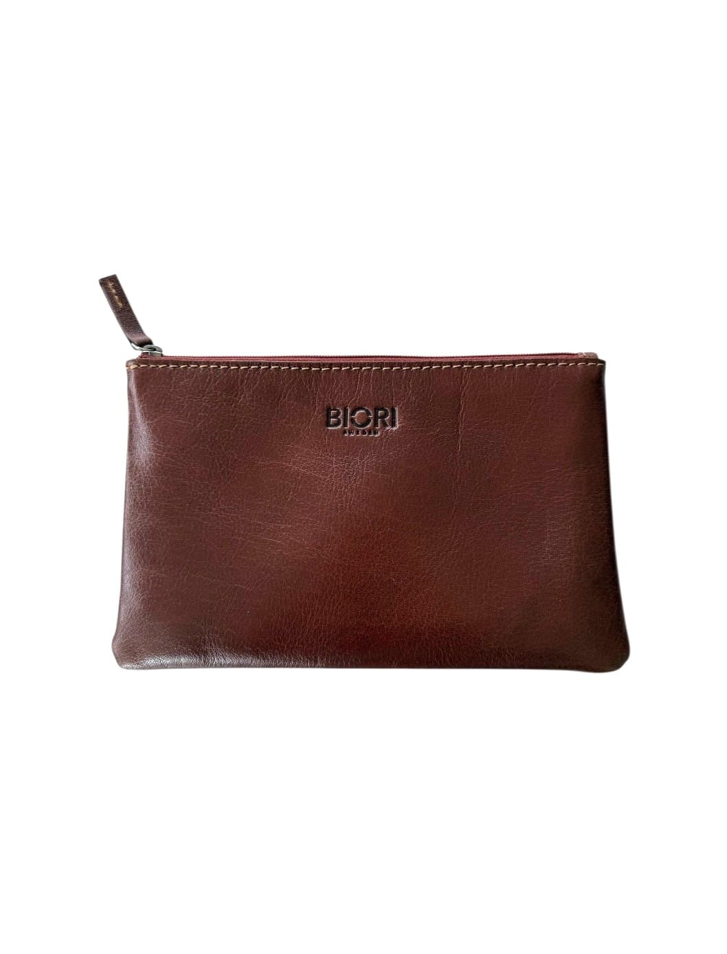 Brun handväska med dragkedja upptill